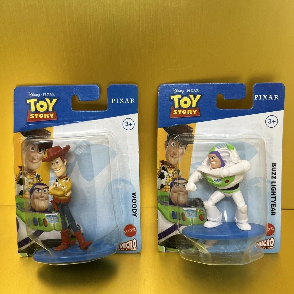 Disney Toy Story Buzz Lightyear & Woody Cake Toppers Mattel Micro Figures 3